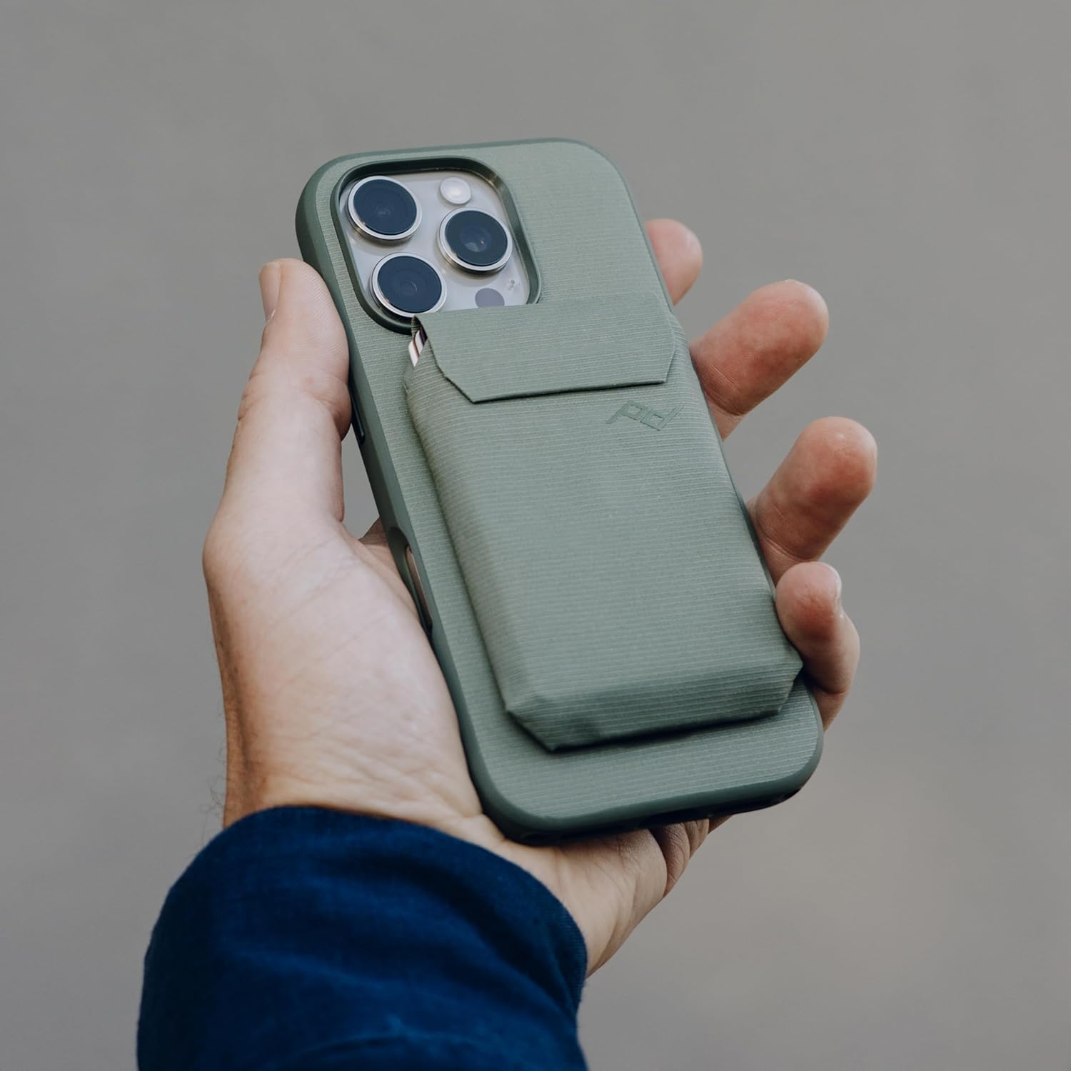 Peak Design Mobile Everyday Phone Case for iPhone 16 Pro Max, Sage, Slim Profile, Drop Protection, Weatherproof Fabric Shell, SlimLink Connects to Mobile Mounts & Gear
