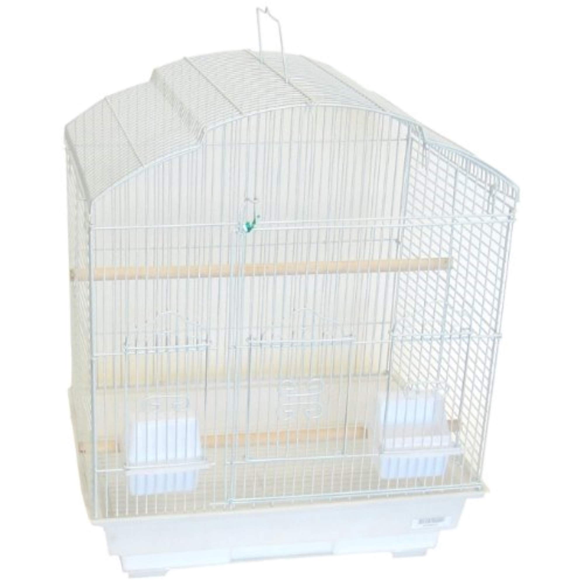 YML 3/8-Inch Bar Spacing ShellTop Small Bird Cage, 18-Inch by 14-Inch, White