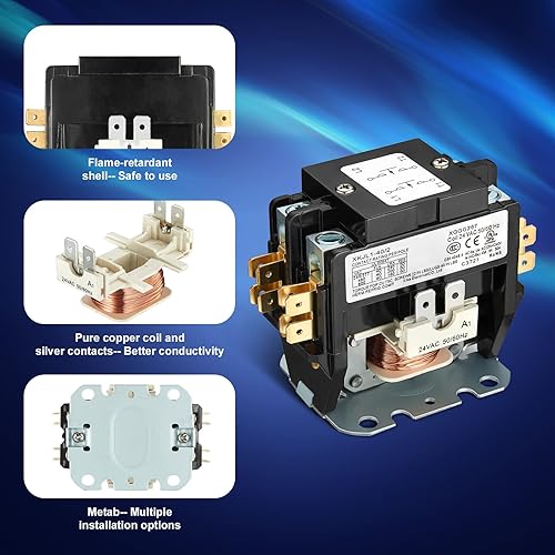 Miniatura 3 de Haoguo Contactor resistente de la CA de 40Amp 24V para el aire acondicionado, contactor del propósito definitivo