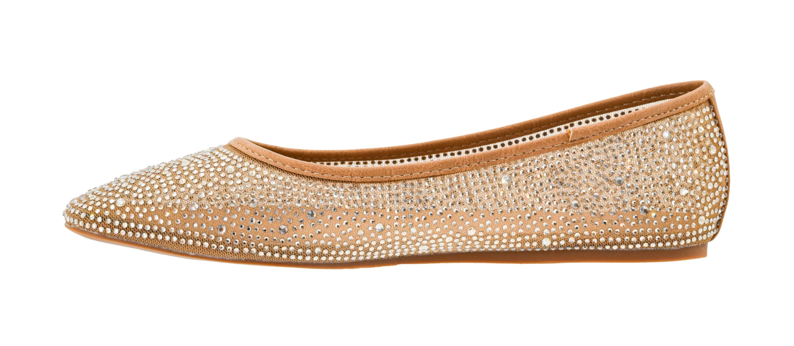 Corkys Footwear Hey Girl It's A Vibe Slip-on Ballerina Flat - Rhinestone Mesh Body, Closed Toe, Breathable and Lightweight Elegance, Comfortable and