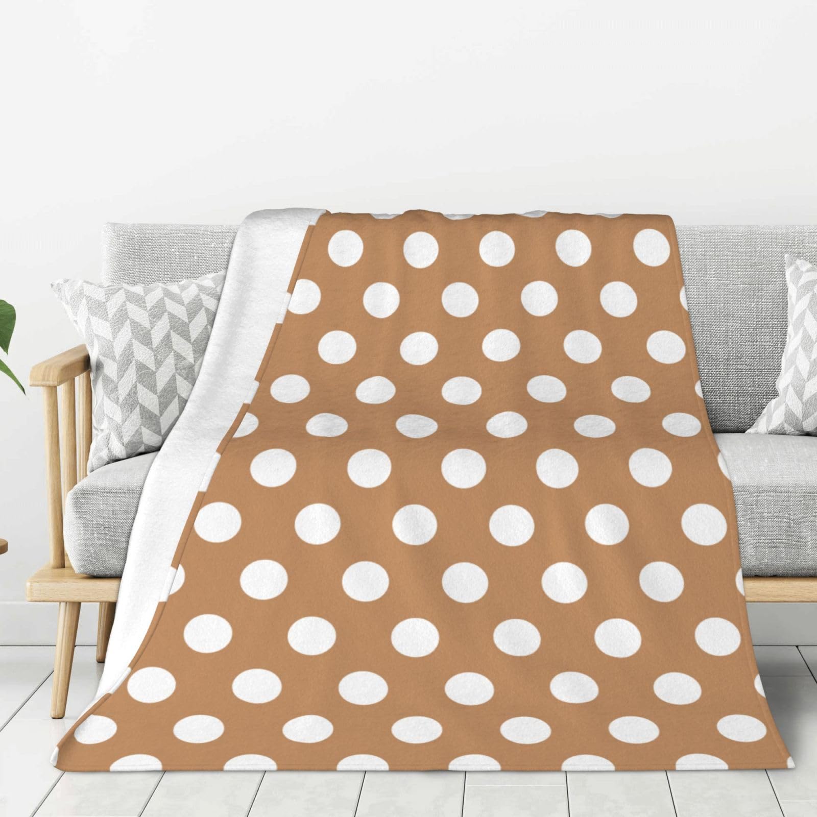 Couverture flanelle chaude imprimé pois une idée cadeau idéale