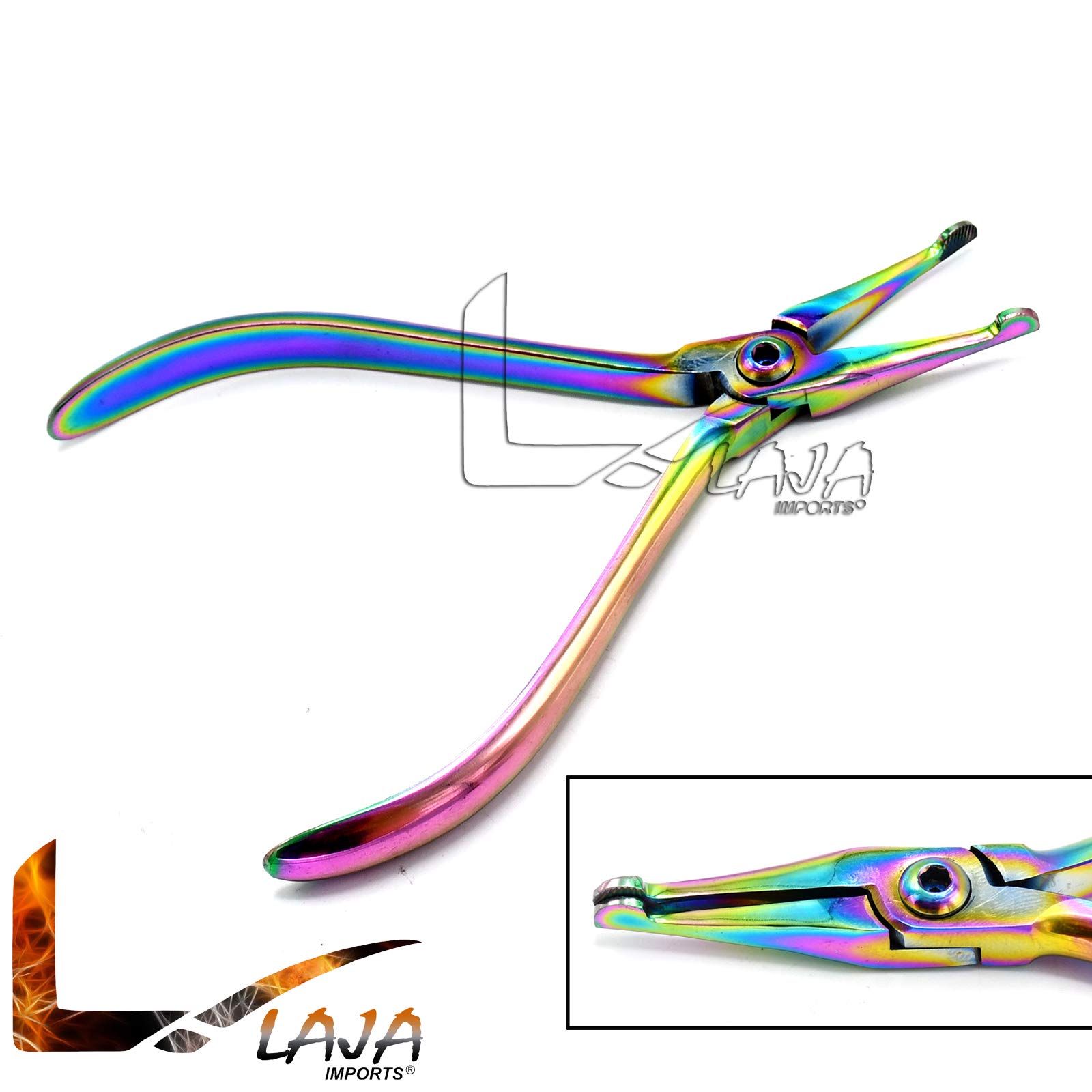 LAJA Imports Multi Titanium Rainbow Color How Straight Plier Dental Orthodontics Wire Bending Instrument