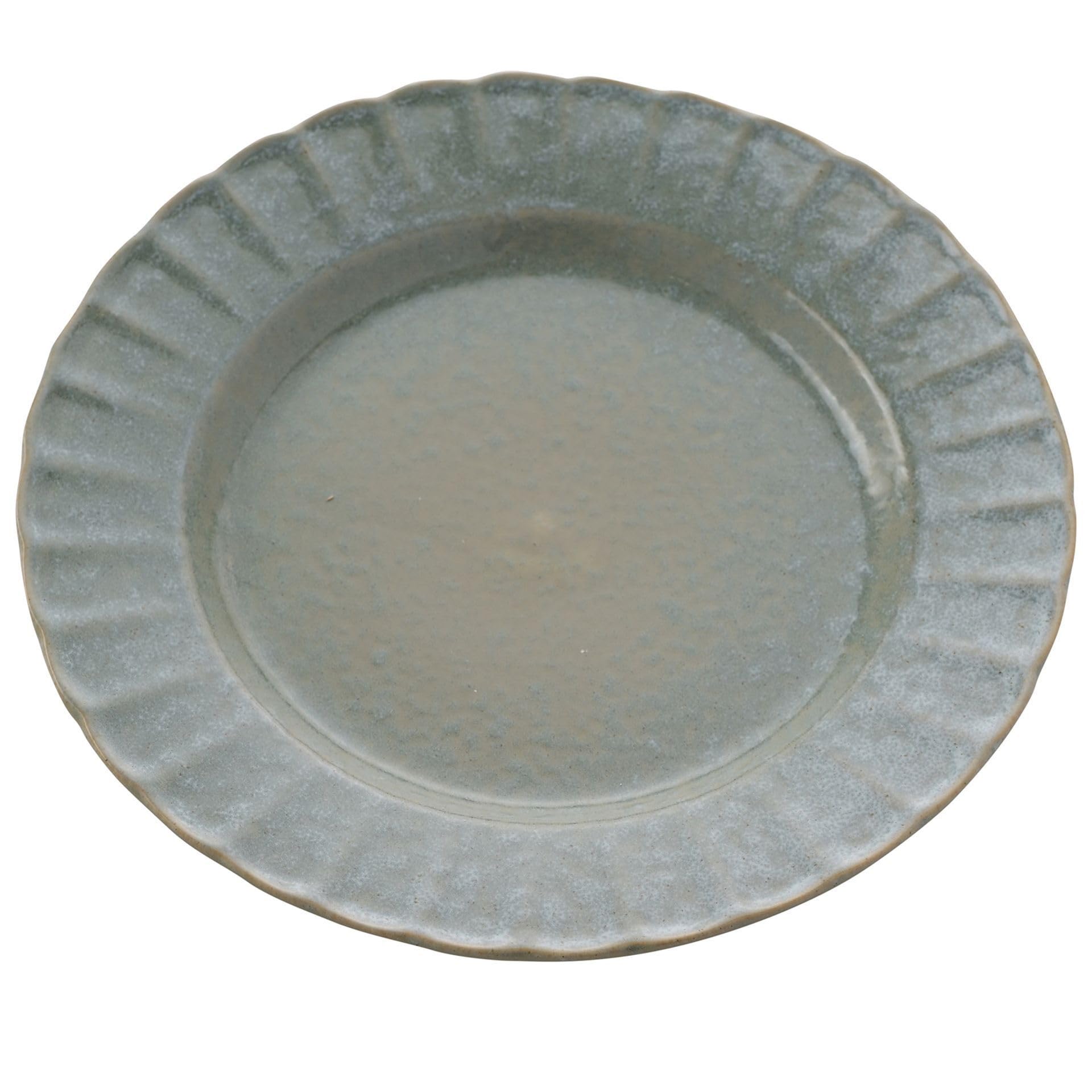 Widdop and Co Hestia - Juego de vajilla de cerámica esmaltada verde, juego de 4 platos pequeños, vajilla contemporánea y elegante, bonita idea de regalo, platos de comedor para inauguración de la casa