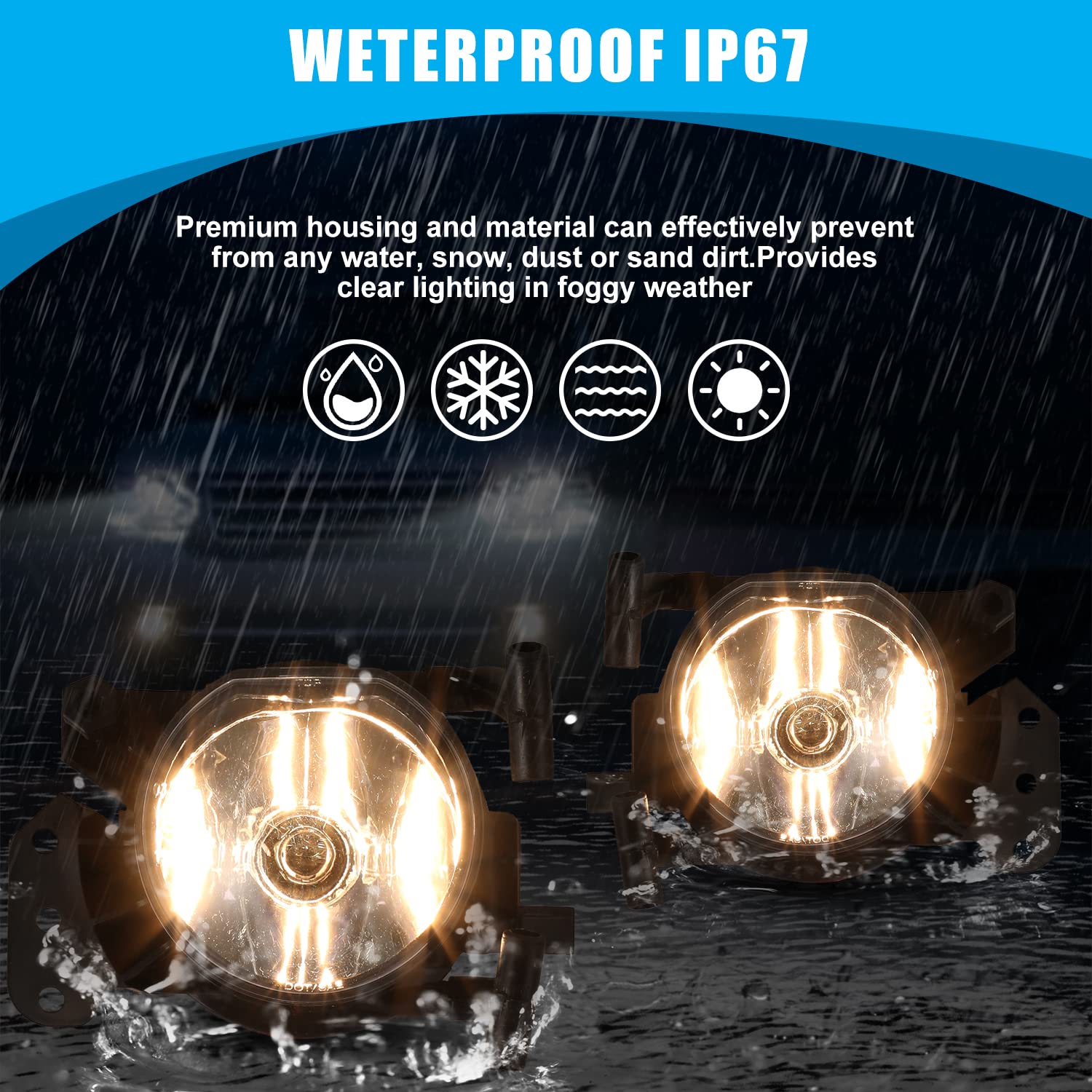 CPW Fog Lights Compatible with [2007-2004 BMW 525i/530i][2007-2006 BMW 525xi/530xi/550i][2006-2004 BMW 545i][2006-2003 BMW 325Ci/330Ci Convertible/325Ci/330Ci Coupe; From 03/2003]