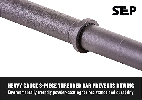 Vista 12 de The Step Fitness Adjustable Dumbbell Set or Barbell Weight Set, 35-60 lbs, with Collars, and Weights