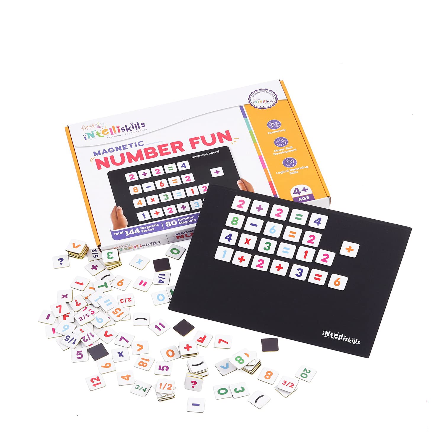 Intelliskills Premium 144 Pcs Magnetic Numbers&Symbols for Kids|Learn Maths with Magnetic Fun| 80 Number Magnets, 64 Operator Magnets, 1 Magnetic Board &Equation Book for Babies|Multicolour, 4+ Years (B0C1G9YT3Y) Amazon Price History, Amazon Price Tracker