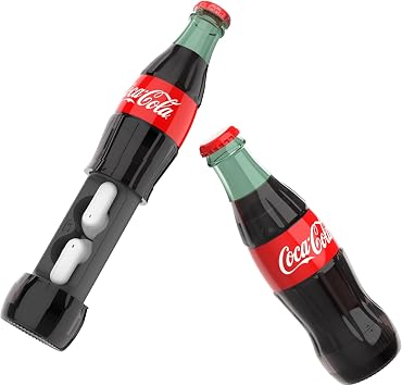Coca-Cola Bottle Shaped Wireless Earbuds Bluetooth 5.0 Headphones with Built-in Mic, Voice Assistant Compatibility, 9H Playtime, HD Stereo Sound, Noise Cancelling Compatible with Apple & Android