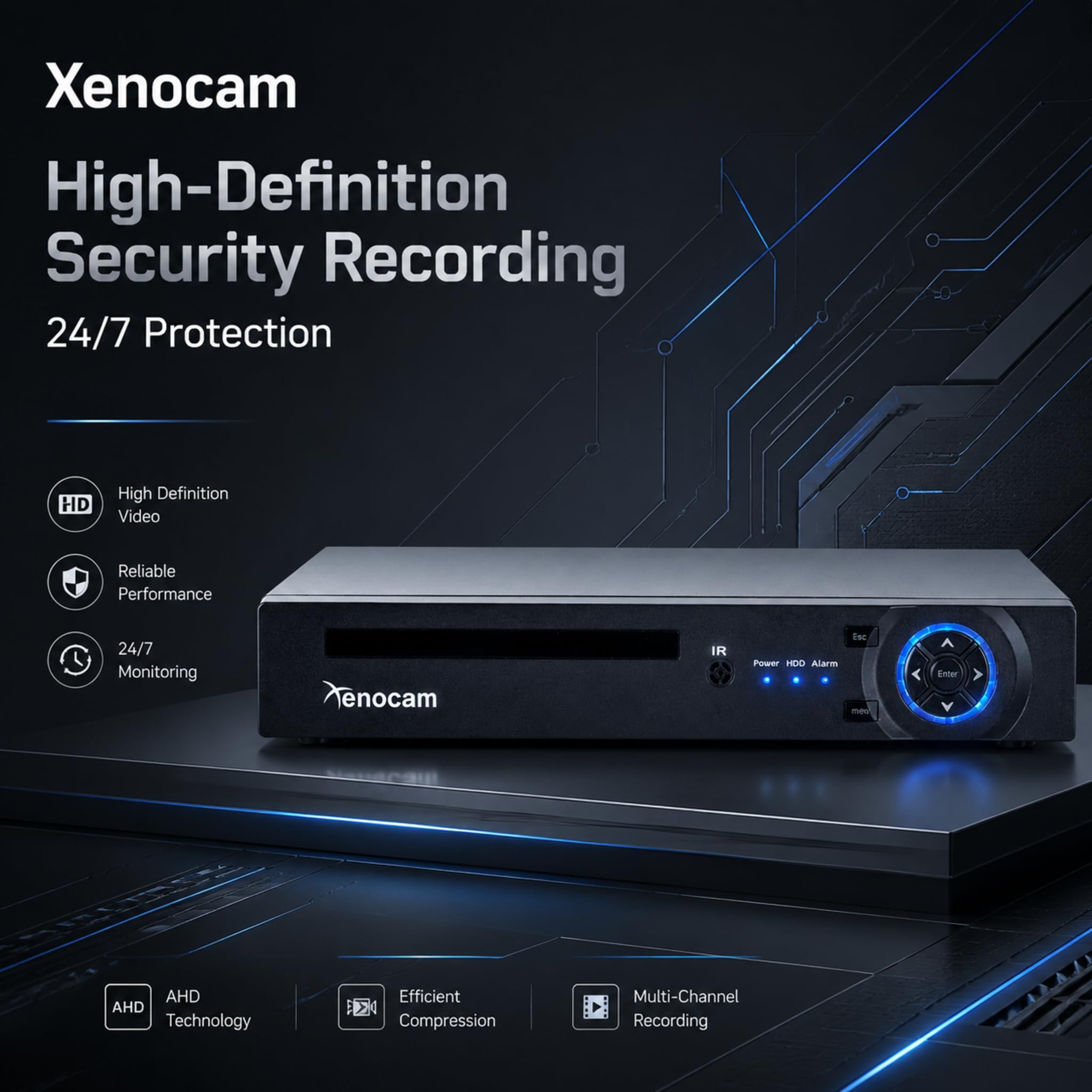 8CH 1080N híbrido 5-en-1 AHD DVR (1080P NVR+1080N AHD+960H analógico+TVI+CVI) autónomo DVR CCTV vigilancia Sistema de Seguridad grabadora de vídeo detección de Movimiento