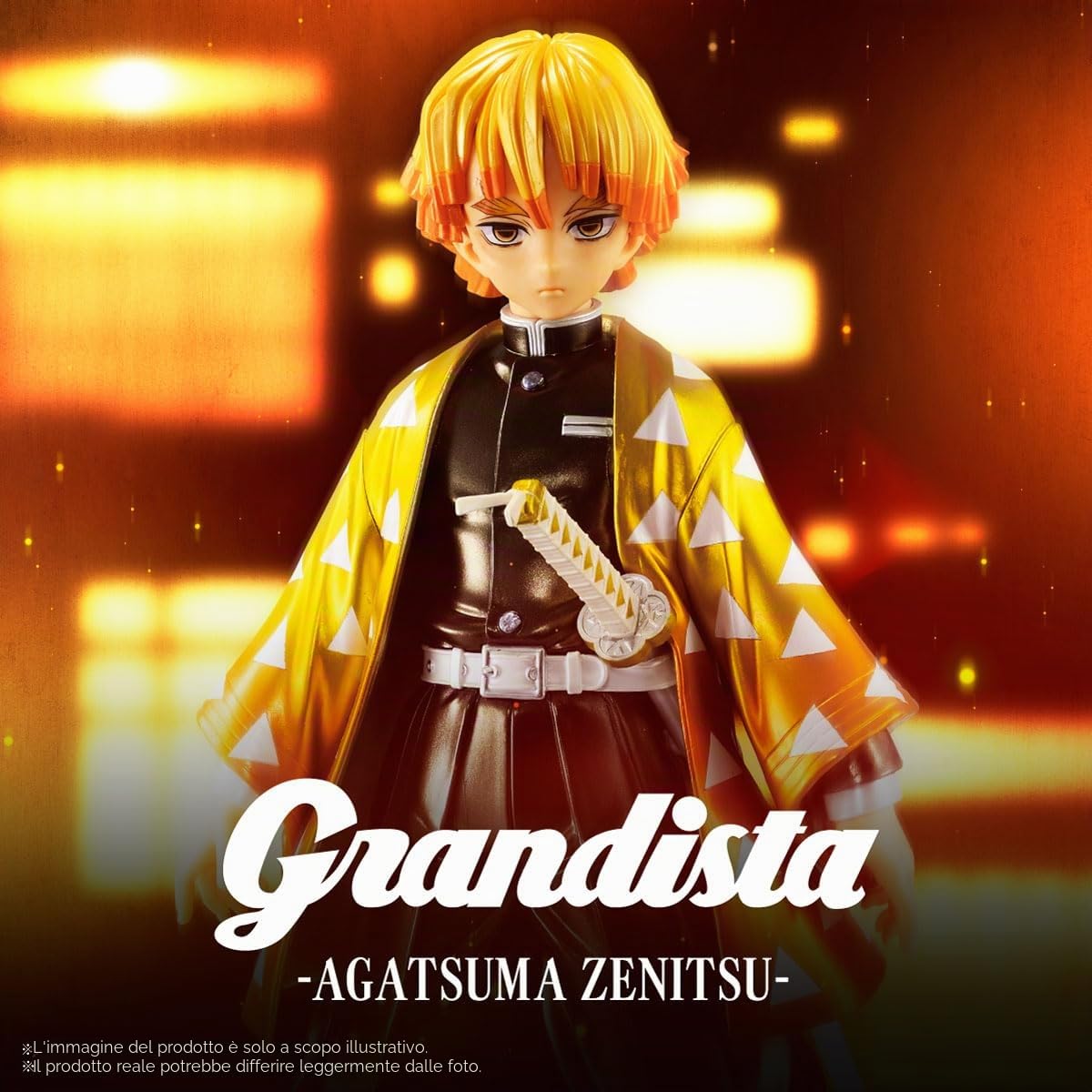 Banpresto Zenitsu Agatsuma Demon Slayer: Kimetsu No Yaiba - Grandista - Another Version (Version B), 24 cm, BP29400P, Multicolore, Optima per i Fan degli Anime