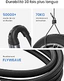 INIU 240W Cable USB C vers USB C, [2Pack 2m] PD3.0 Câble USBC Type C Charge Rapide pour iPhone 17 16 15 Pro Max, Samsung Galaxy S25 S24 S23 Ultra, Pixel 9 Pro, MacBook iPad Air, Switch, Steam Deck etc - 9