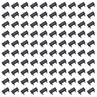 Bridgold 100pcs 2N 2N7002 N-Channel Enhancement-Mode MOSFET Transistor 60V 115mA,SOT-23.