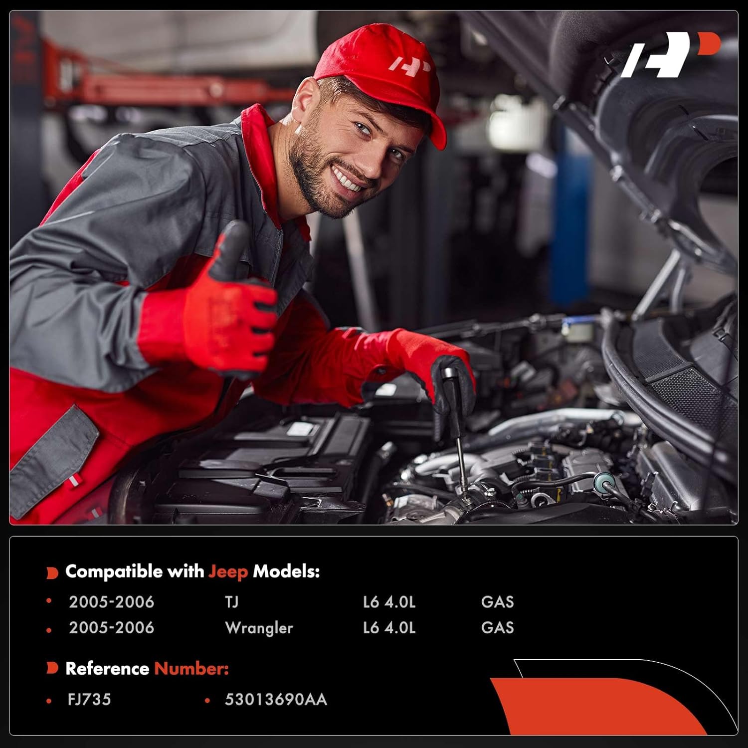 A-Premium Fuel Injectors Set of 6 Compatible with Jeep TJ Series Wrangler, TJ, 2005 2006, 4.0L, Gas