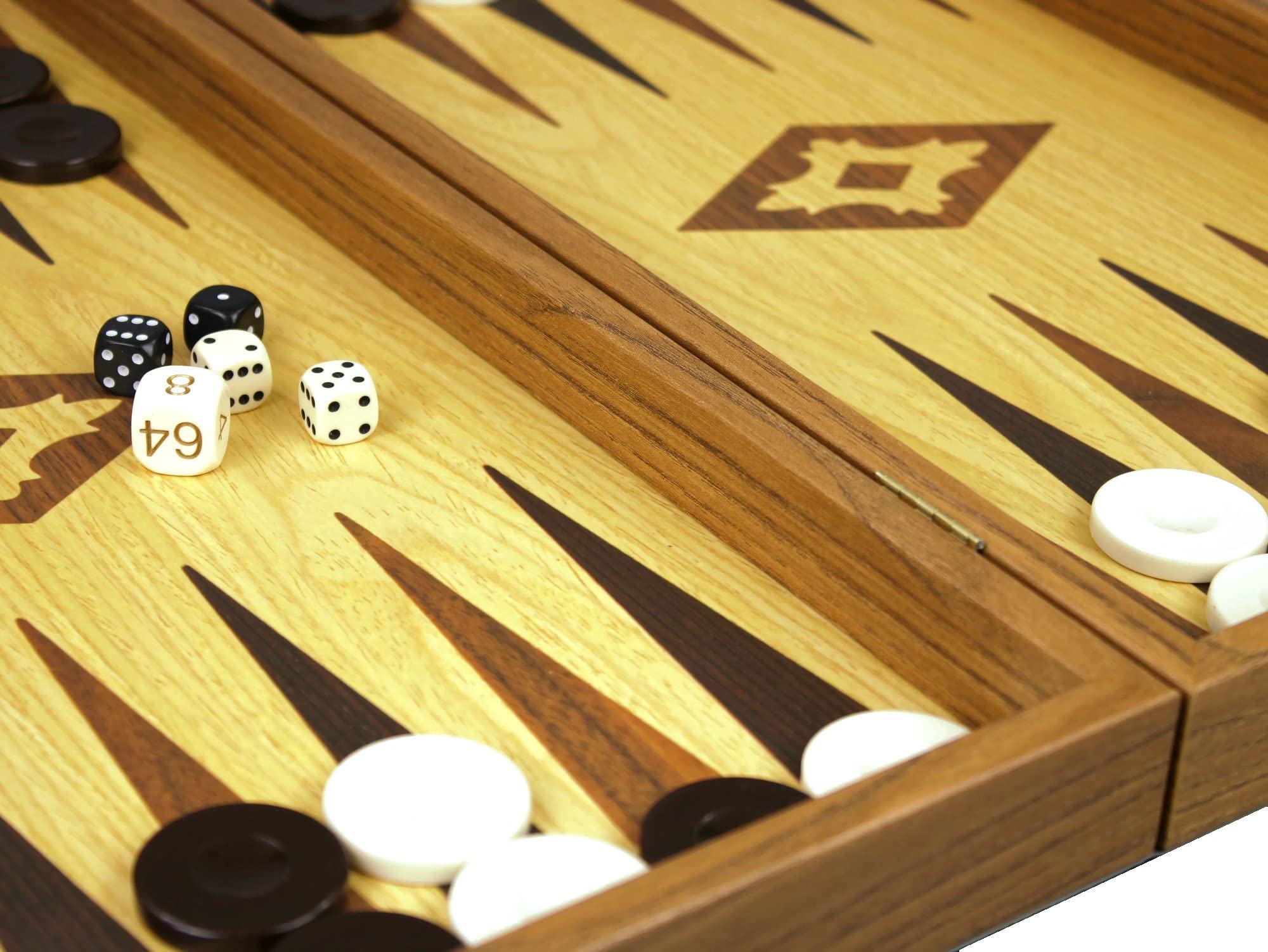 Manopoulos - Set backgammon in rovere e noce da 50,8 cm