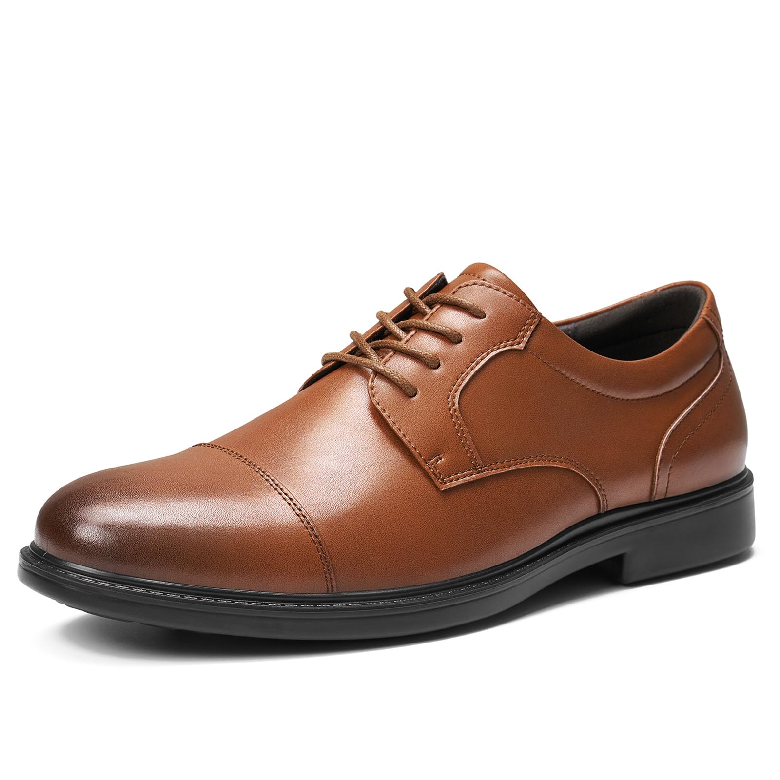 HEEZ Men's Dress Shoes Split Leather, Comfortable Oxford Dress Shoes for Men Non Slip, Lace Up Formal Shoes for Work Business Office — view 8
