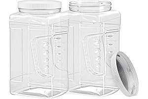 ljdeals Gallon Storage Containers Clear Grip Jars