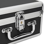 Hard Drive Case 2.5inch 20 Bay, HDD Storage Box Suitcase with Security Lock and Cushioning Pad, Shockproof Waterproof External Hard Drive Carrying Case, Black