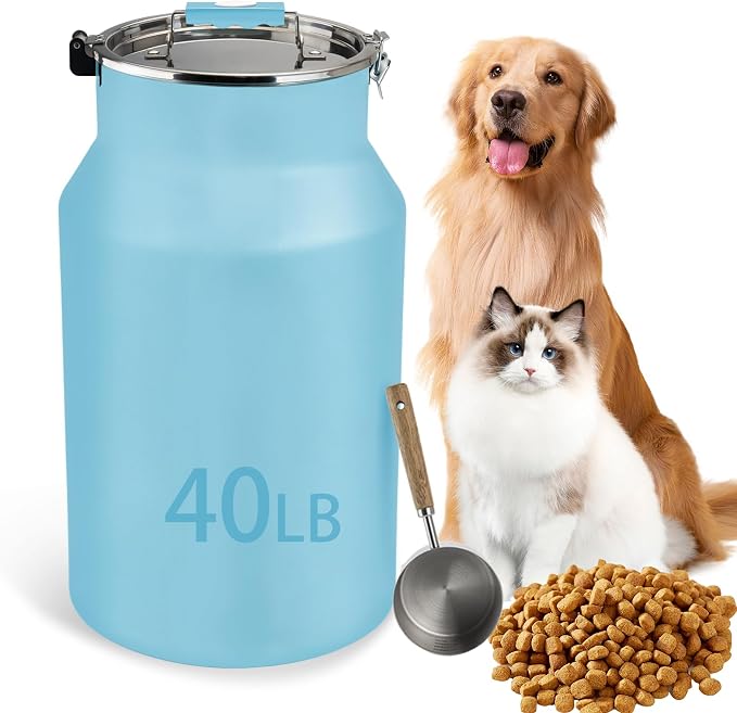 Dog Food Storage Container 40 lb Large Pet Food Bin with Airtight Lid