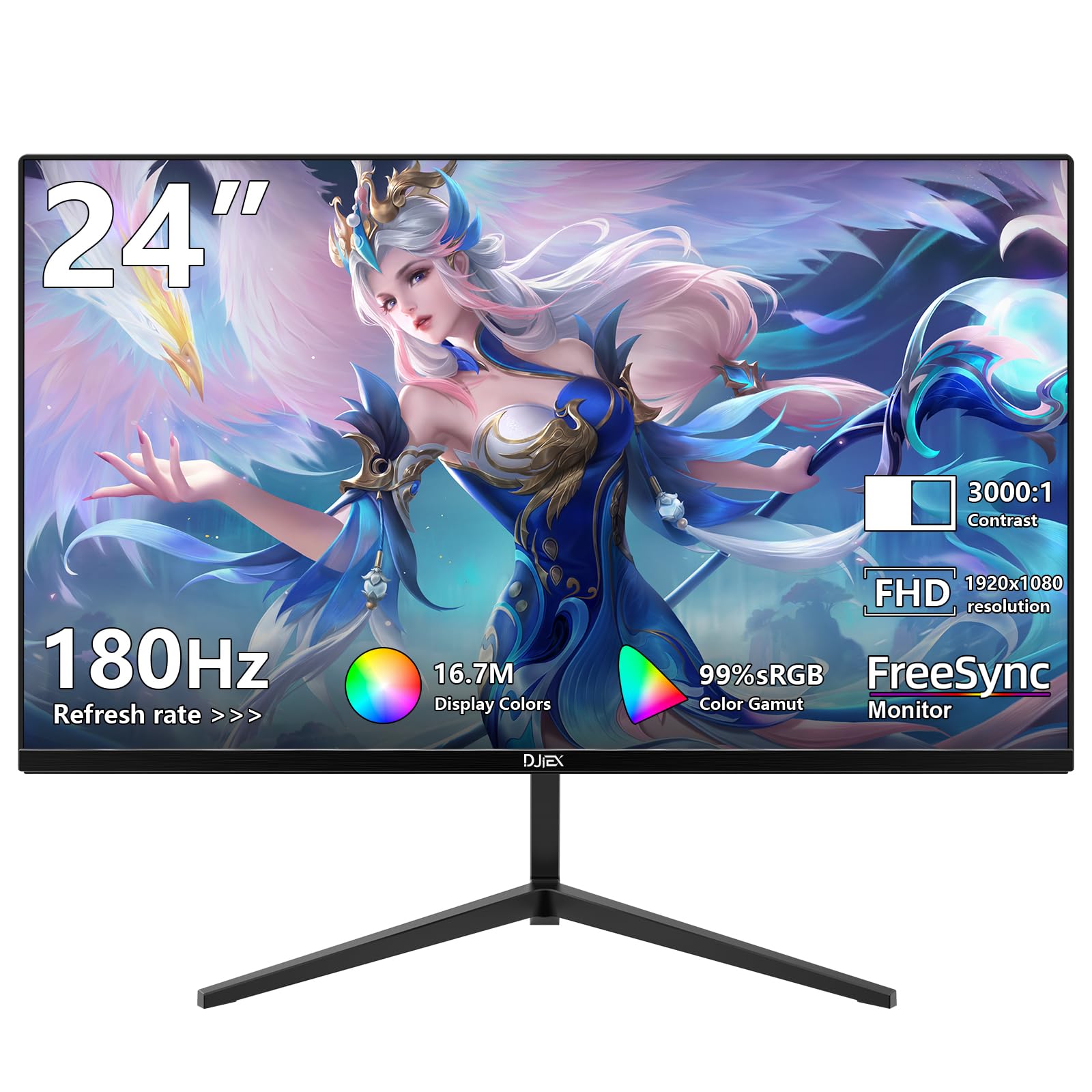 Amazon.com: DJiEX 24 inch Monitor FHD 1920x1080p 180Hz Screen 99