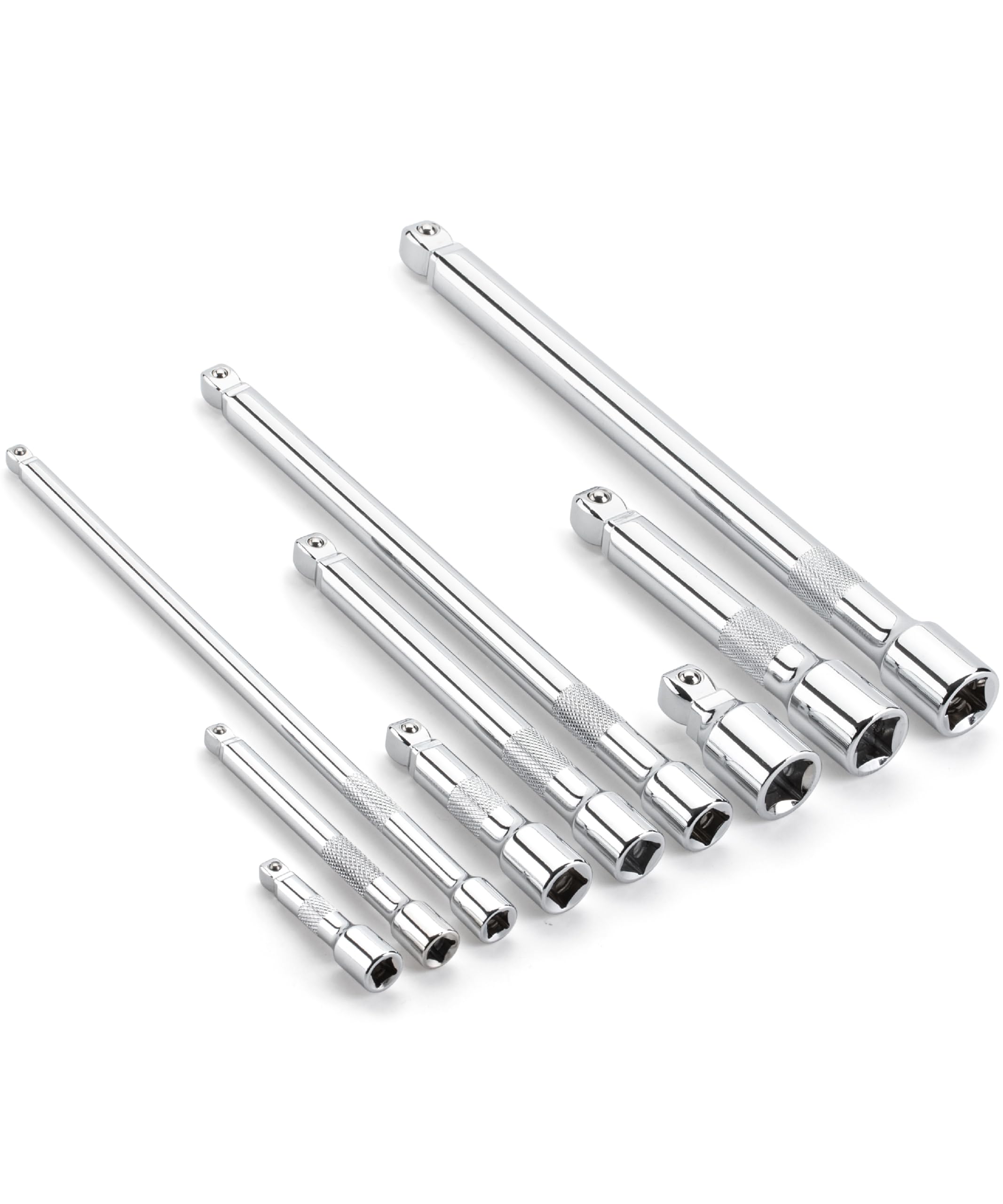 Bates Choice - Juego de extensión oscilante, 9 piezas, 1/4", "3/8" y 1/2" Drive, Chapado en cromo