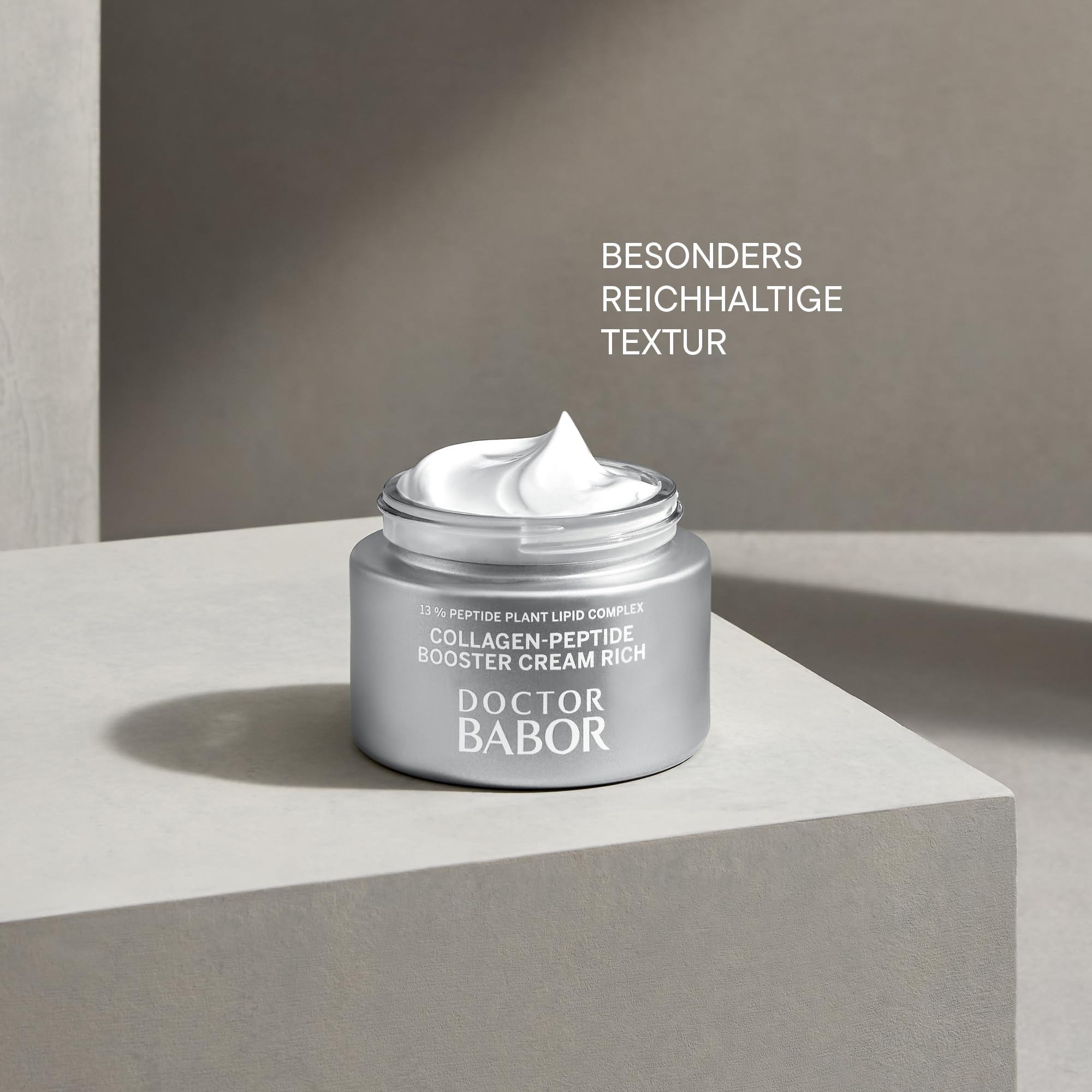 DOCTOR BABOR Collagen-Peptide Booster Cream | Feuchtigkeitsspendende Gesichtscreme für intensive Straffung | Anti-Falten Creme für sichtbar glatte Haut | Für Gesicht, Hals & Dekolleté | vegan| 50ml