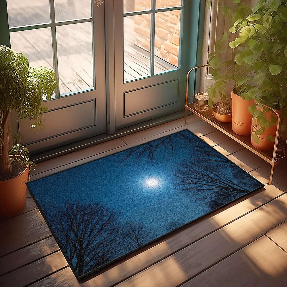 Paillasson extérieur ciel nocturne pour une entrée de maison accueillante