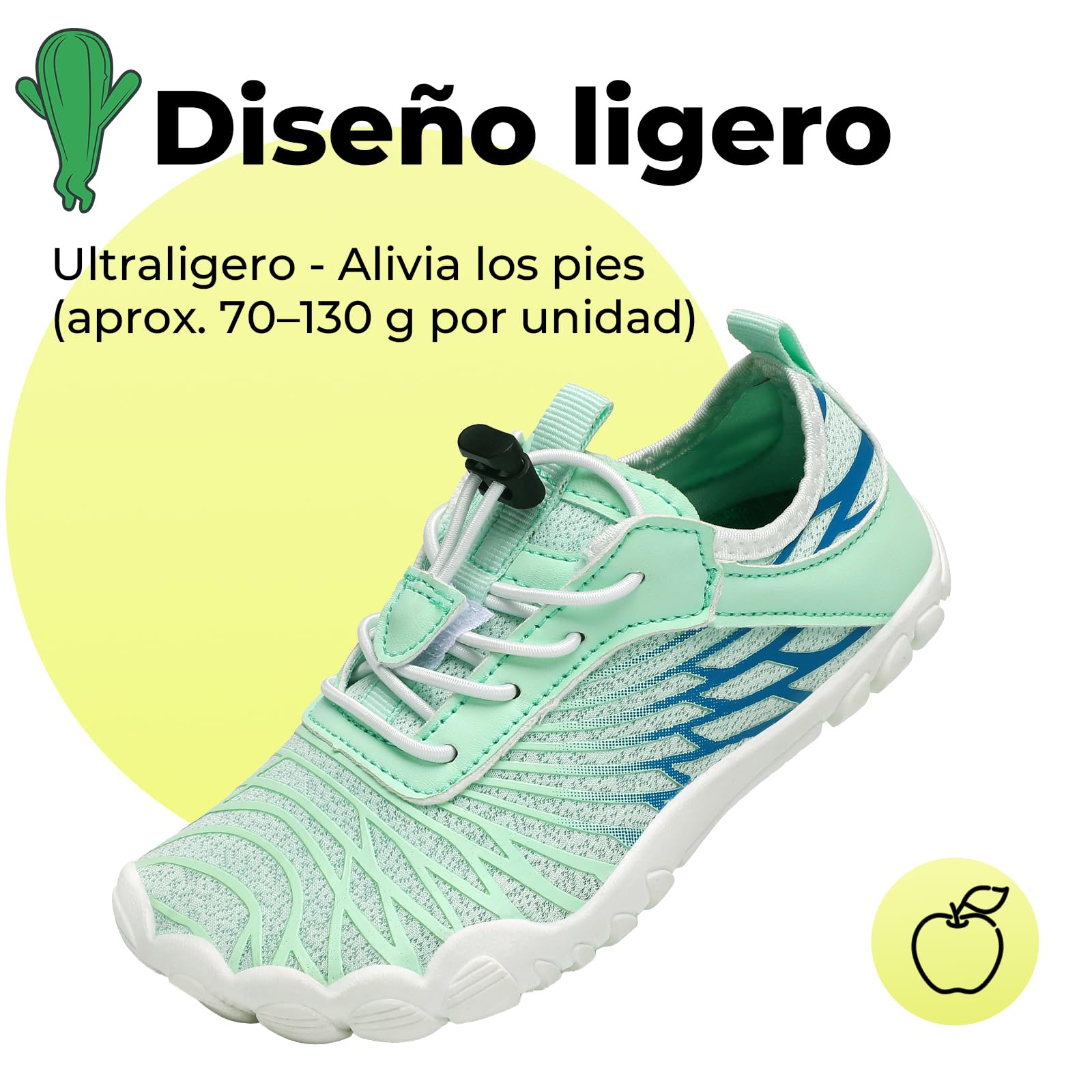 SAGUARO Zapatos descalzos para niños, de secado rápido, transpirables, con puntera ancha, talla 25-35 — view 7