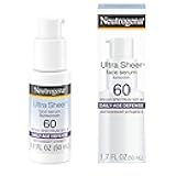 Neutrogena Ultra Sheer Face Sunscreen with Vitamin E & SPF 60, Sunscreen for Face with Broad Spectrum UVA/UVB Protection, Fragrance-Free, Oxybenzone-Free, Water-Resistant (80 minutes), 1.7 Fl Oz
