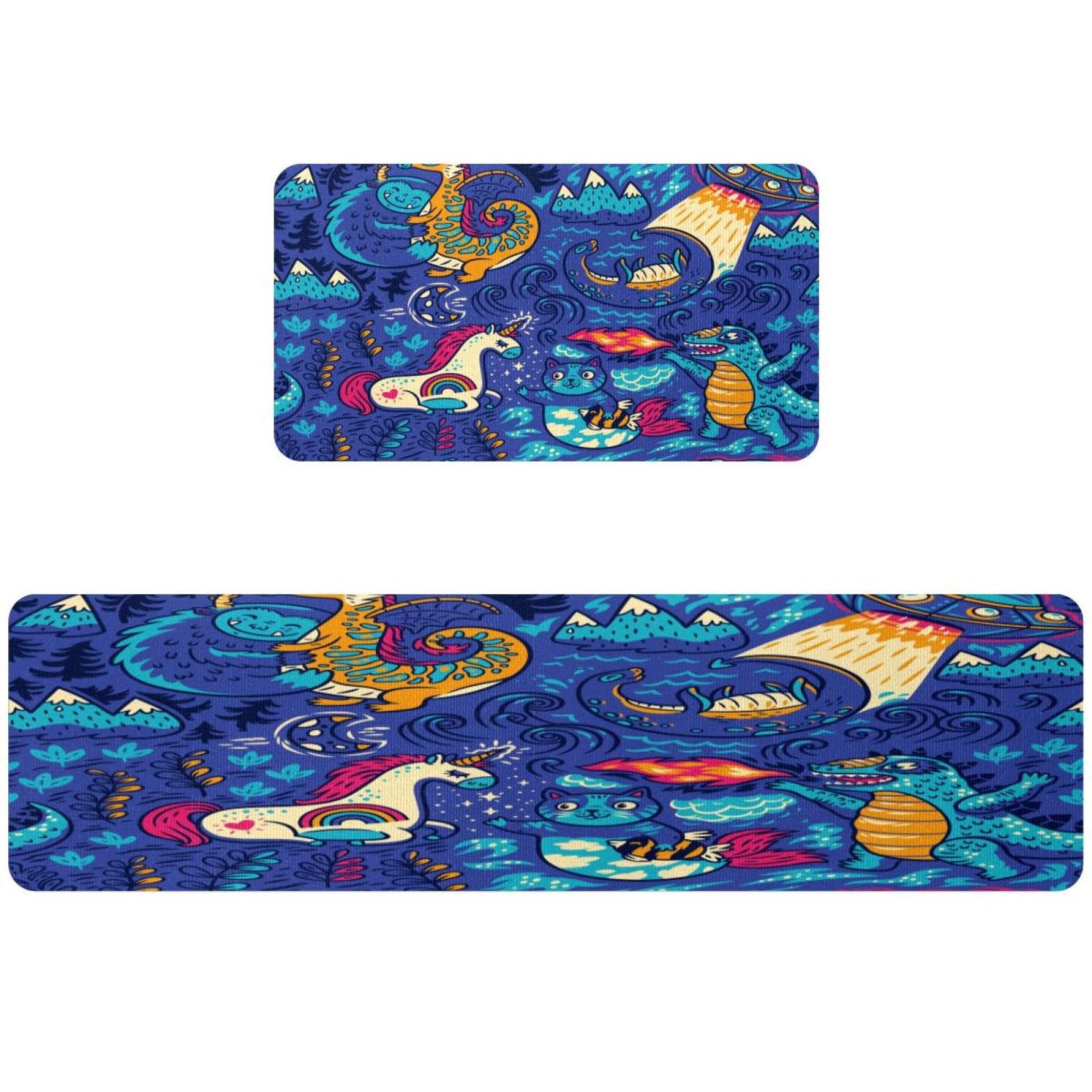 Sol glissant et taches ? Ce lot de 2 tapis de cuisine antidérapants et lavables résout tout