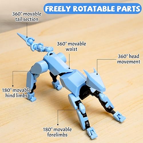 Miniatura 3 de Titan13 - Juego de figuras de acción (ensamblaje completado) - Figura de acción de perro robot impresa en 3D, perro robot móvil multiarticulación,