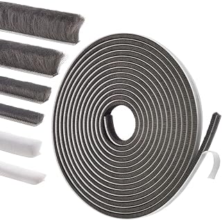 YOCCEK Self-Adhesive Weather Stripping for Doors & Windows - Soundproof Insulation Gap Filler, 0.2" x 0.35" x 16.5 ft Gray