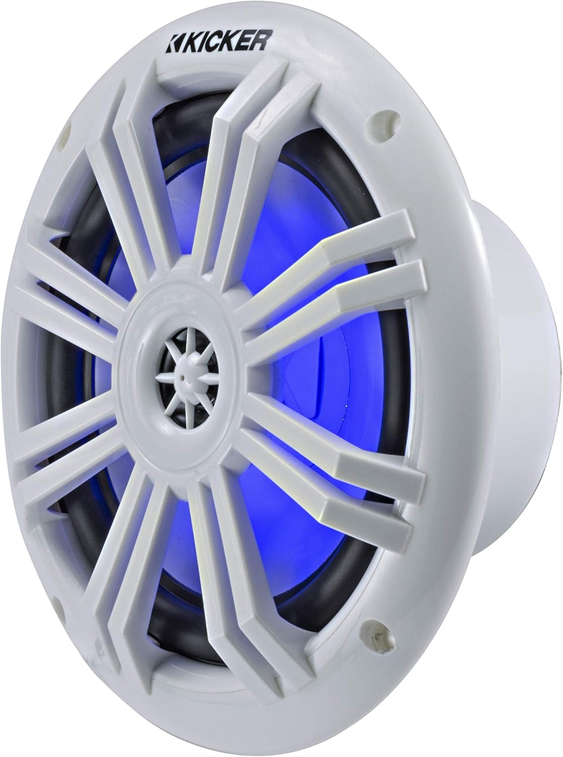 Grеаtеѕt Prоduсt Kicker 45KM604WL 6.5 Inch 2 Way Coaxial Marine Light Up LED Boat Speakers, Pair, 4 Ohm, 150 Max Watts, Blue