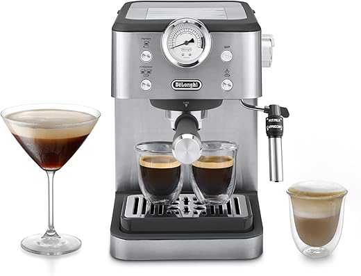 De’Longhi – Cafetera espresso manual de bomba De’Longhi Classic EM450.M sistema Cappuccino.