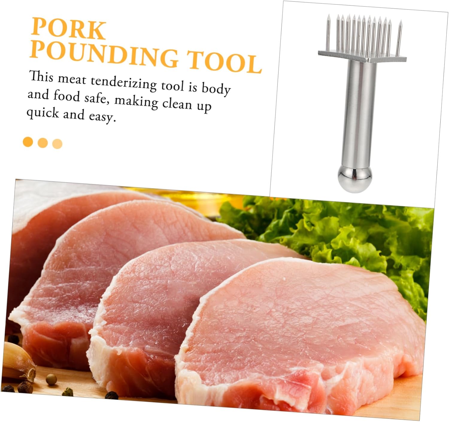 Stainless Steel Meat Tenderizer Needle Tool Small for Quick Cooking Chicken Steak and Pork Enhances Flavor and Texture Kitchen Gadget