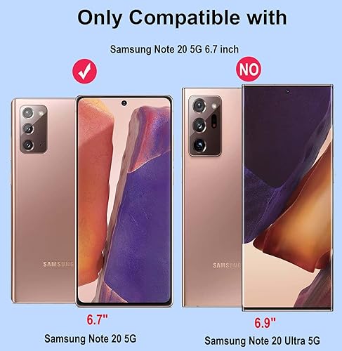 Miniatura 2 de Paquete de 2+2 protectores de pantalla de privacidad para Samsung Galaxy Note 20 de 6.7 pulgadas (no de vidrio), 2 películas de hidrogel de TPU