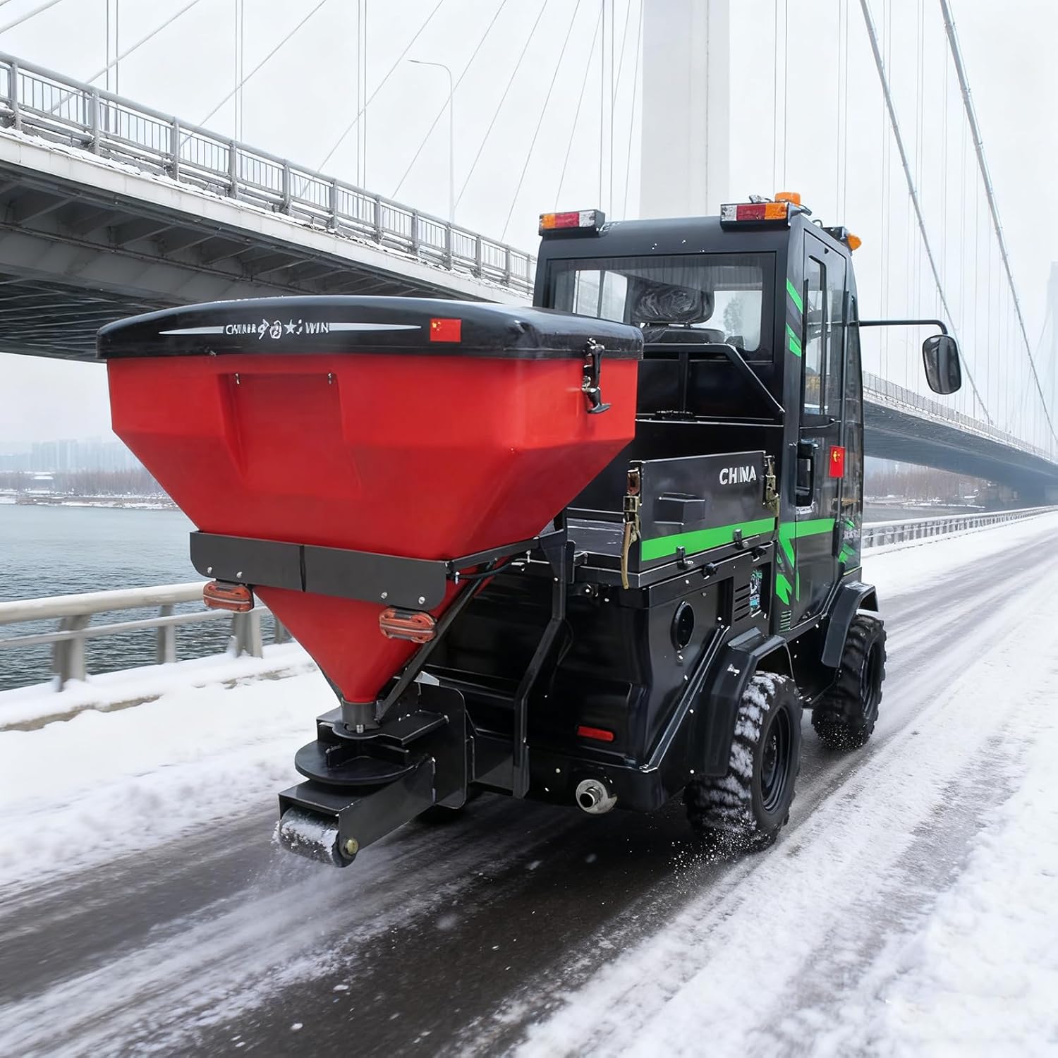 Amazon.com : Industrial Snow Melting Agent Spreader Cart – Wide ...