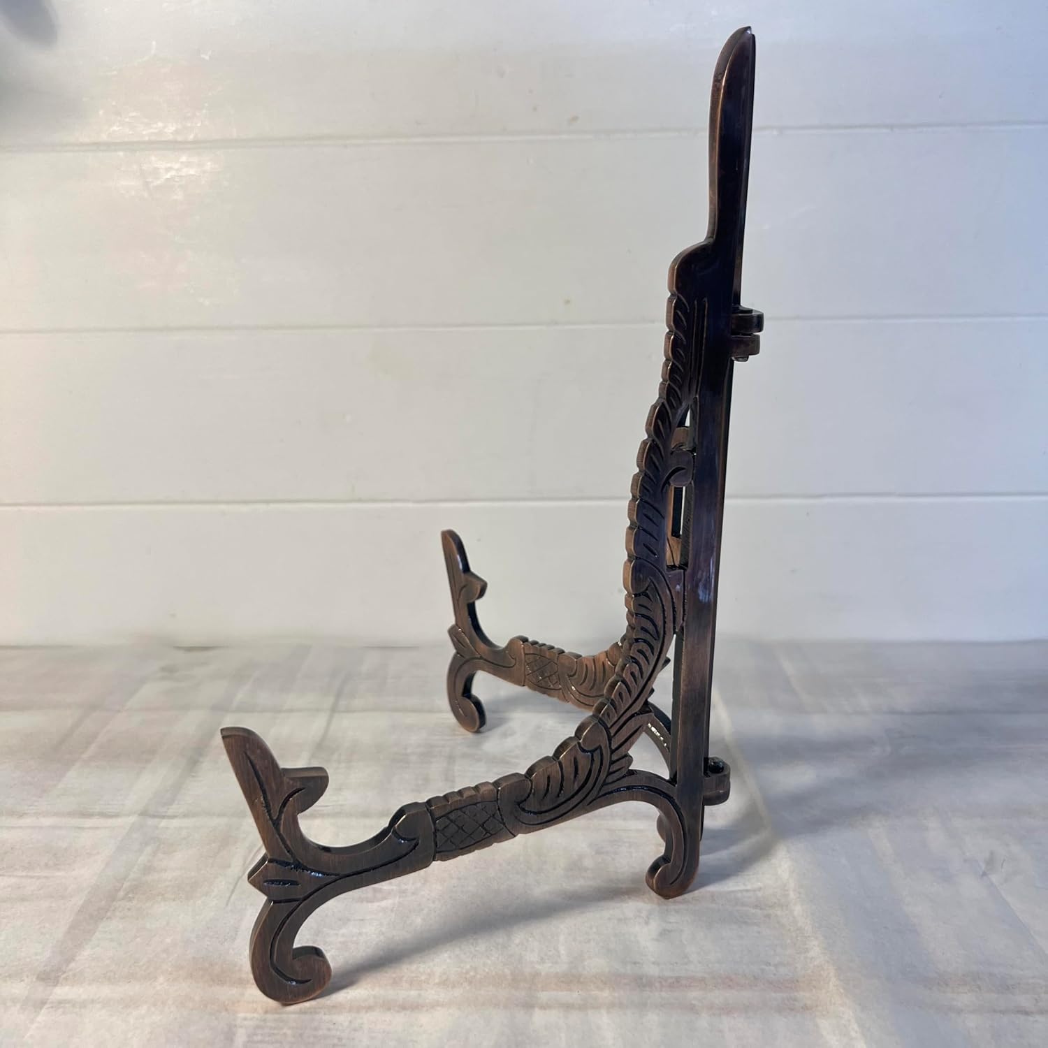 Large 10 inch Metal Easel Antique Copper Finish | Plate holder | Display stand | Metal Frame Holders for Photo Pictures Decorative Plate Dish | 25cm (H) x 15cm (Deep) | Picture Easel |Wedding tables