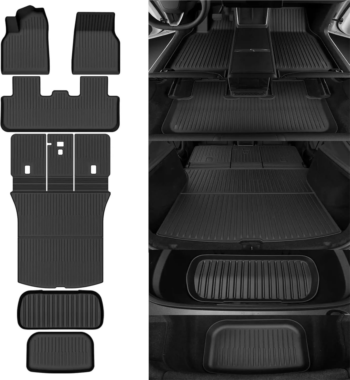 maty samochodowe dywanowe Pasuje do Tesla Model Y 2025 Juniper zestaw mat bagażowych maty do bagażnika wykładzina podłogowa maty