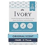 Ivory Gentle Bath Bar Soap, Designed for Whole Family, 99.44% Pure Formula with Plant-Based Cleansers, Made Without Heavy Perfumes, Parabens or Phthalates, Original Scent, 3.17 oz (2 Count)