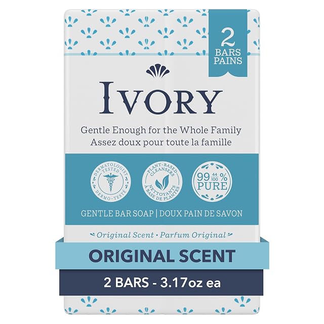Ivory Gentle Bath Bar Soap Designed for Whole Family 99 44 Pure Formula with Plant-Based Cleansers Made Without