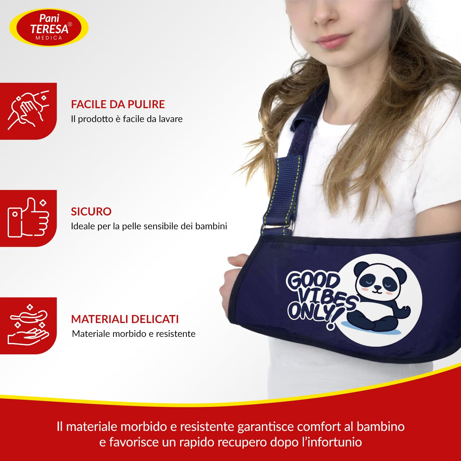 Tutore Gesso Supporto Braccio Ingessato Regolabile Universalmente Destra Sinistra Bambini Trattamento XXS Blu Scuro