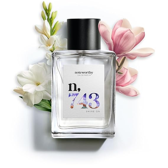 Noteworthy n,743 Shine On Eau De Parfum Tuberose, Magnolia, Jasmine | Sophisticated, Warm Fragrance for Any Occasion | Long-lasting Unisex Perfume for Women & Men (100ml)