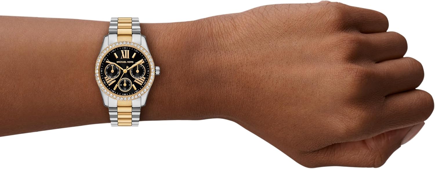 Michael Kors Women's Lexington Lux Multifunction Two-Tone Stainless Steel Bracelet Watch (Model: MK4925) - Image 2