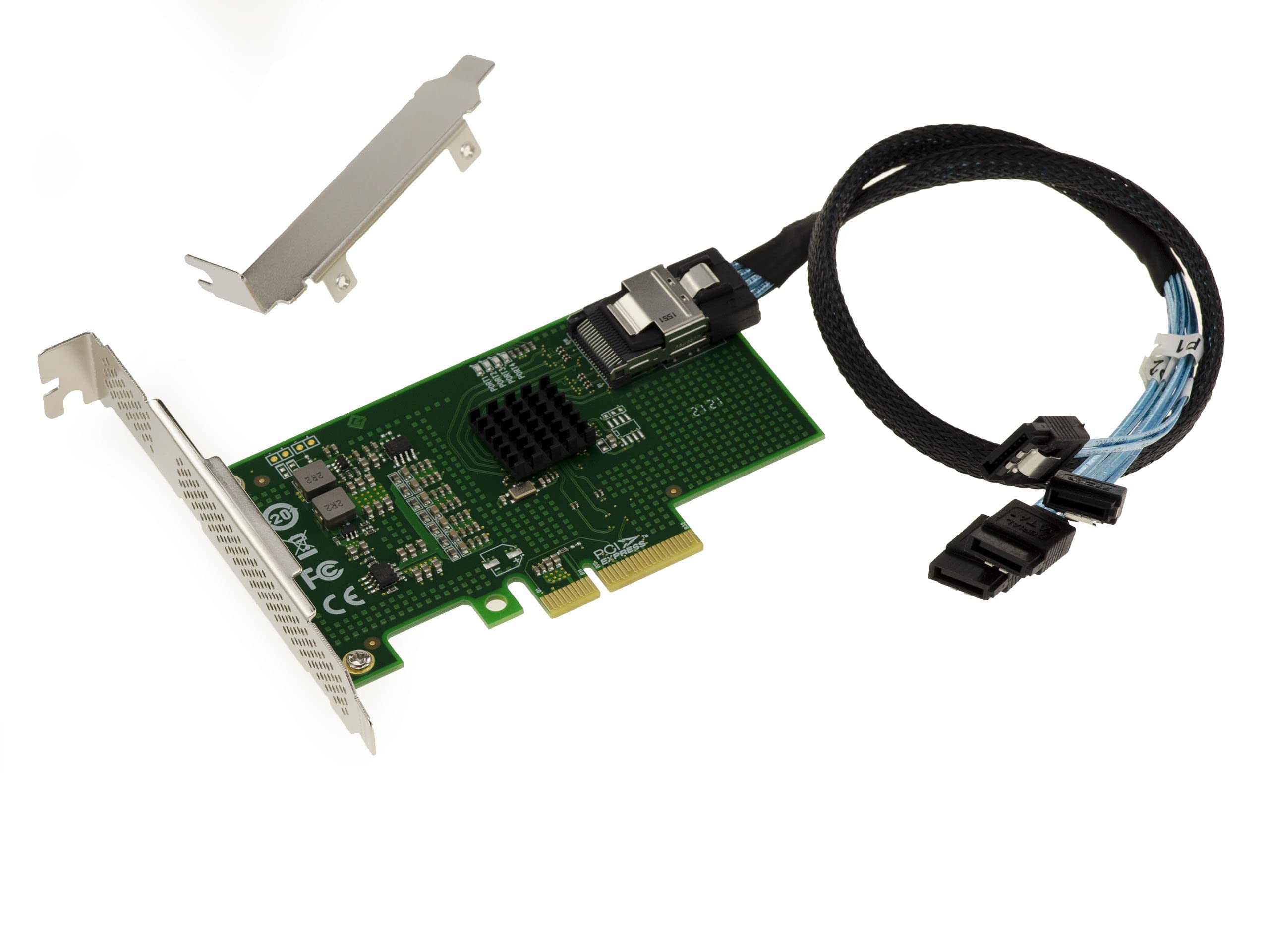 KALEA-INFORMATIQUE Scheda controller PCI Express PCIe 2.0 4x 4 porte per dischi rigidi SATA 3 6G con chipset MARVELL 88SE9230 - RAID 0 1 10 JBOD Profilo alto e basso