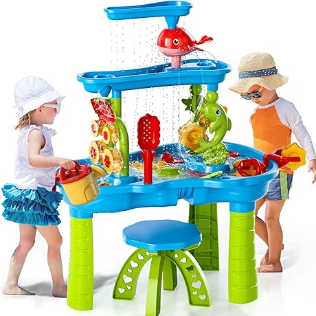 3-Tier Sand Table, Step2 Rain Showers Splash Pond Water Table Toys