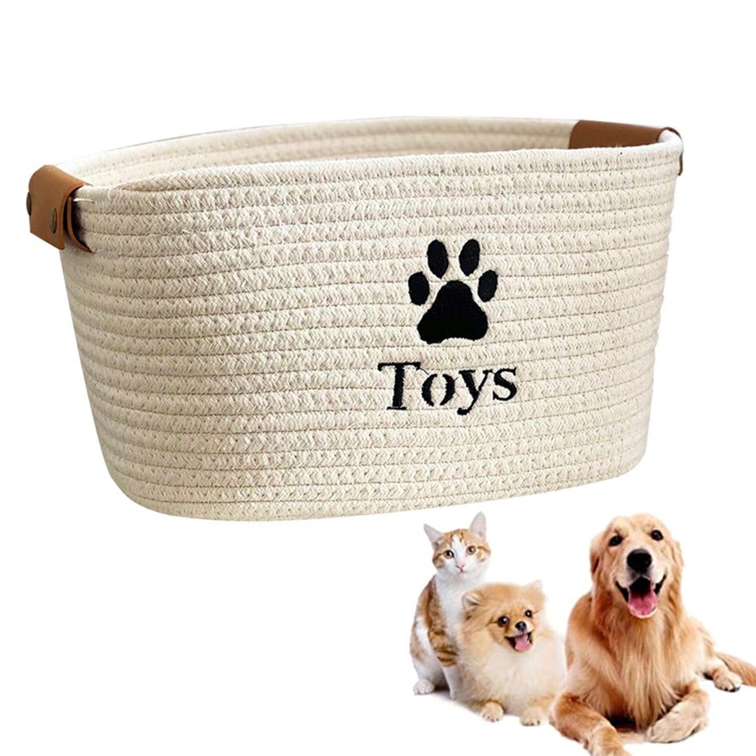 Hundespielzeug Aufbewahrungskorb - Filzkorb Für Haustierzubehör Rosa