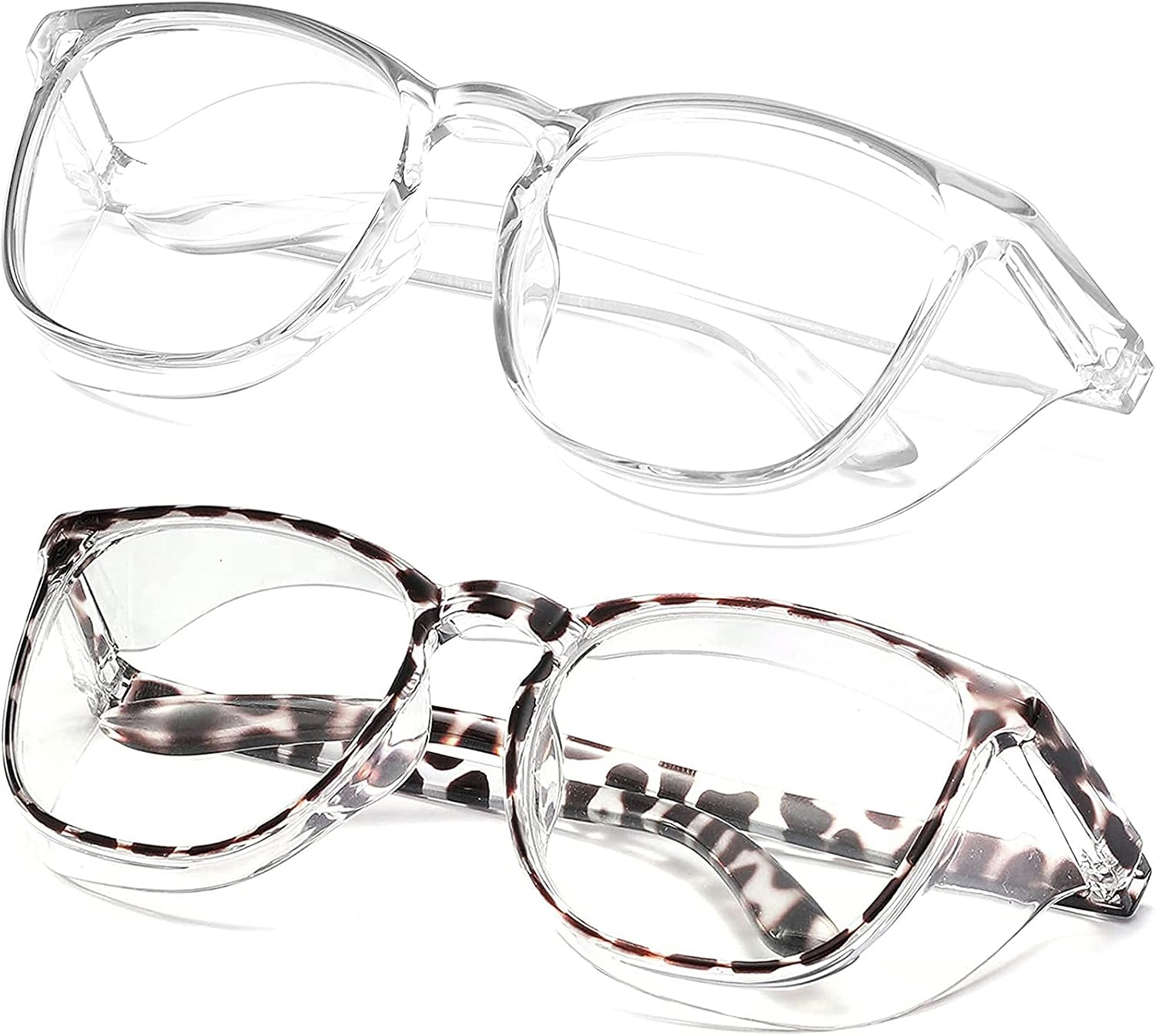 SeeBand Anti Fog Safety Glasses Nurse Goggles Oversize Square Frame Clear Anti Blue Light Glasses for Women Men