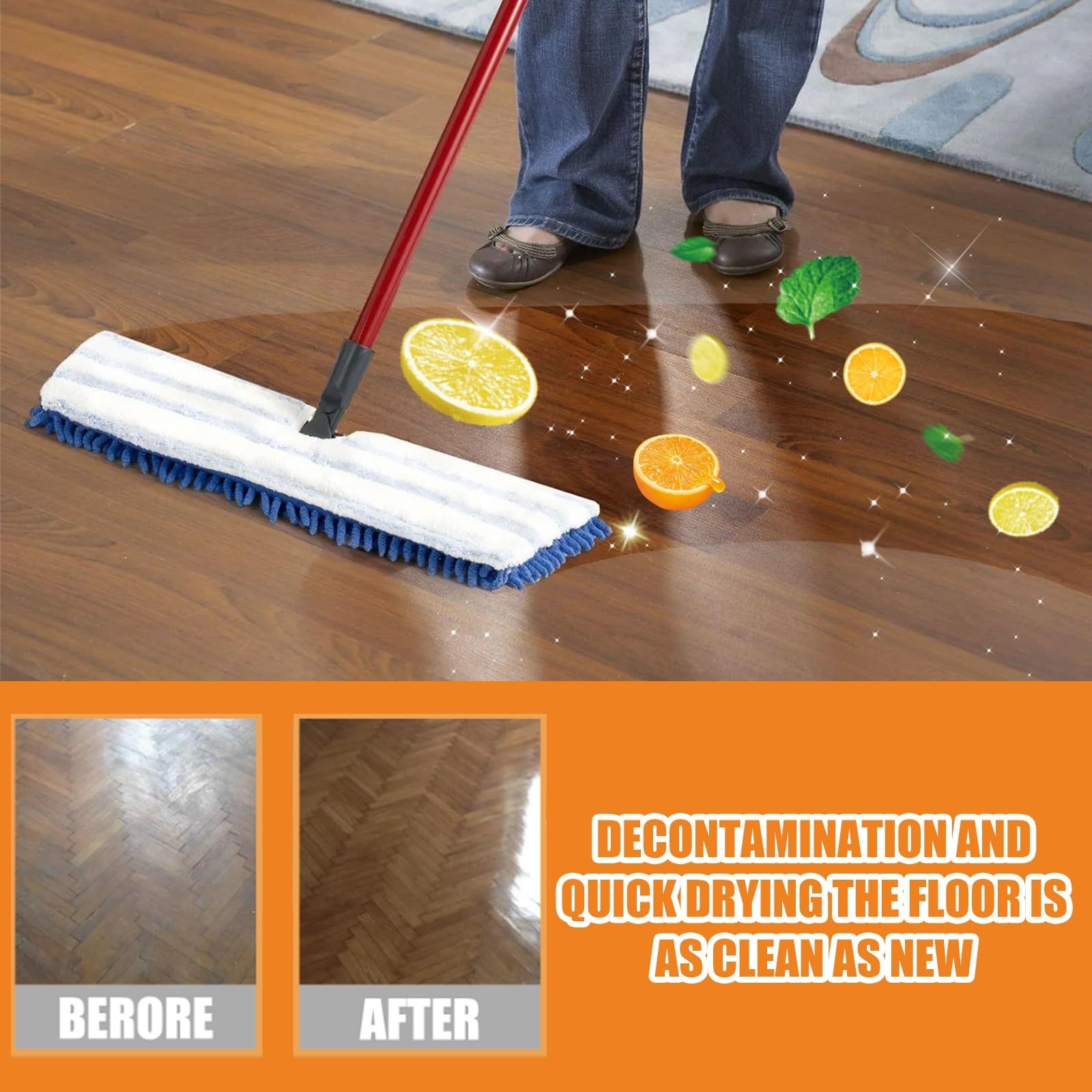 Limpiador de manchas for pisos de madera, abrillantador for pulido de azulejos, detergente for eliminar la suciedad del piso, Compatible con aspiradora Dreame W10 Pro / D9 Max / L10 Pro/ H11 Max(100ml