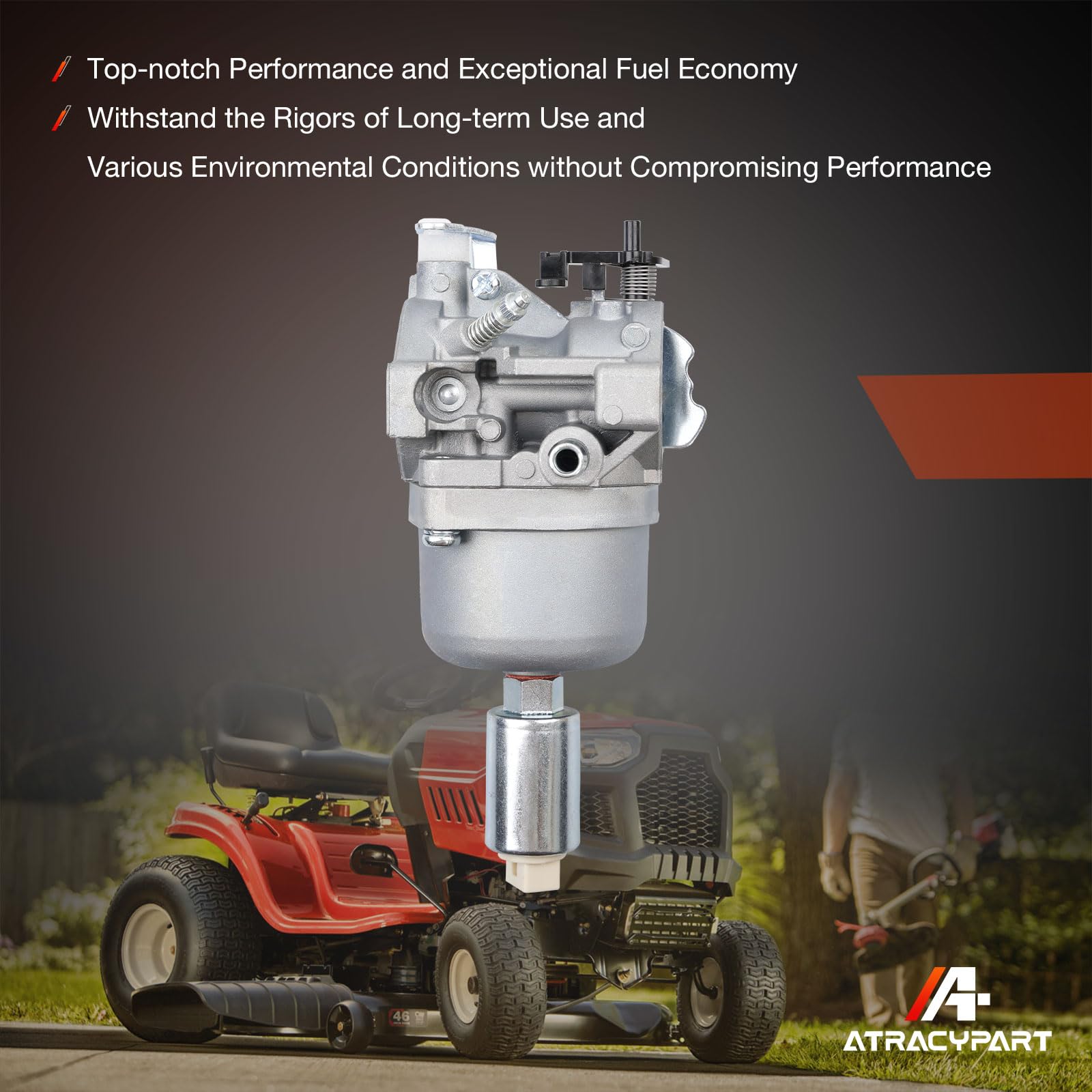 Carburador compatible con modelos Troy-Bilt Pony de 42 pulgadas (13WM77KS011 13AN77KS211 13WN77KS066 13AM77KS011 13AN77TG766 13AN77KG066) con 15.0 5HP/17 Motor Briggs & Stratton de 500 cc de 5 HP