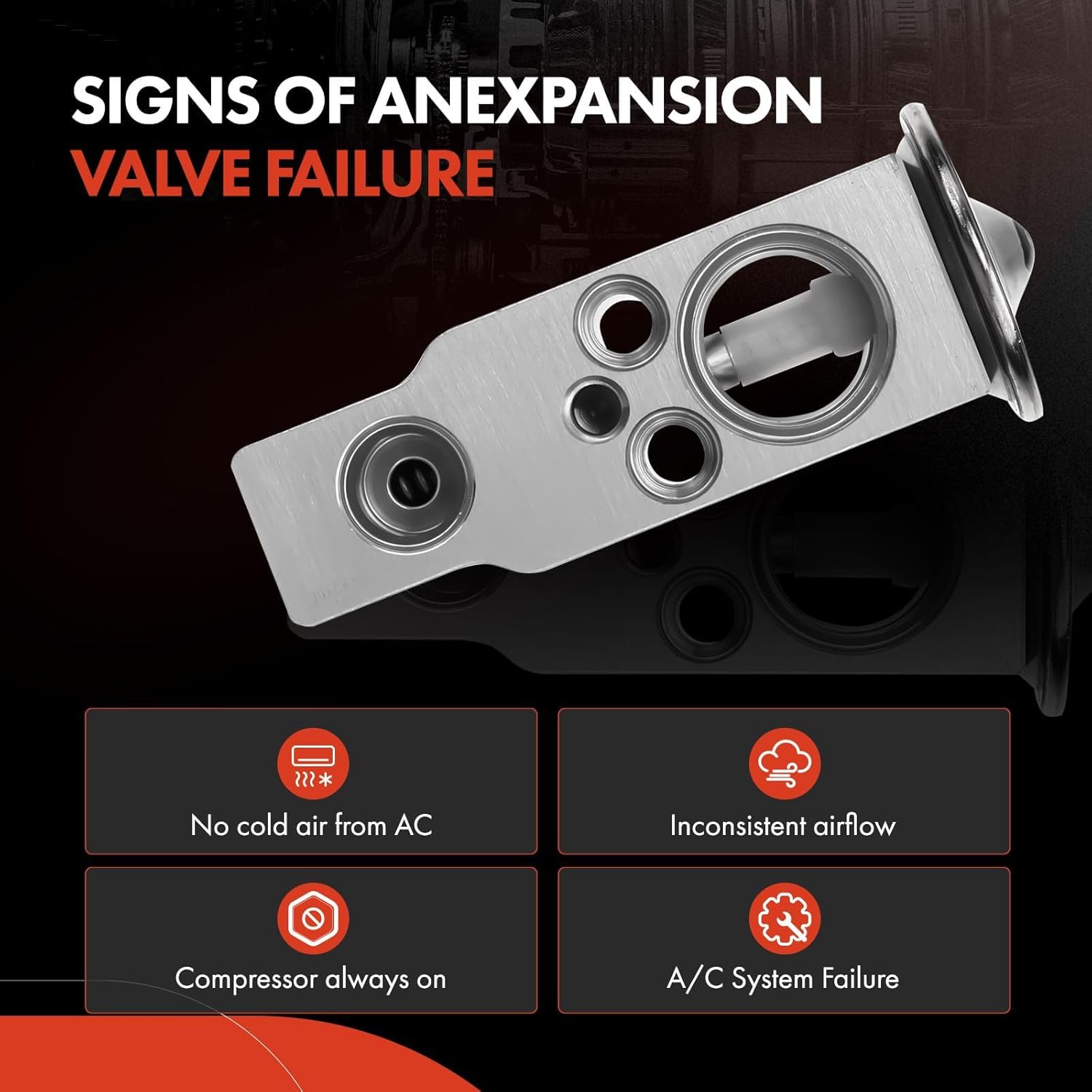 A-Premium AC Expansion Valve Compatible with Honda Accord 2015/2017 2.0L, Insight 2010-2014 1.3L, CR-Z 2011-2016 1.5L, Naturally Aspirated only