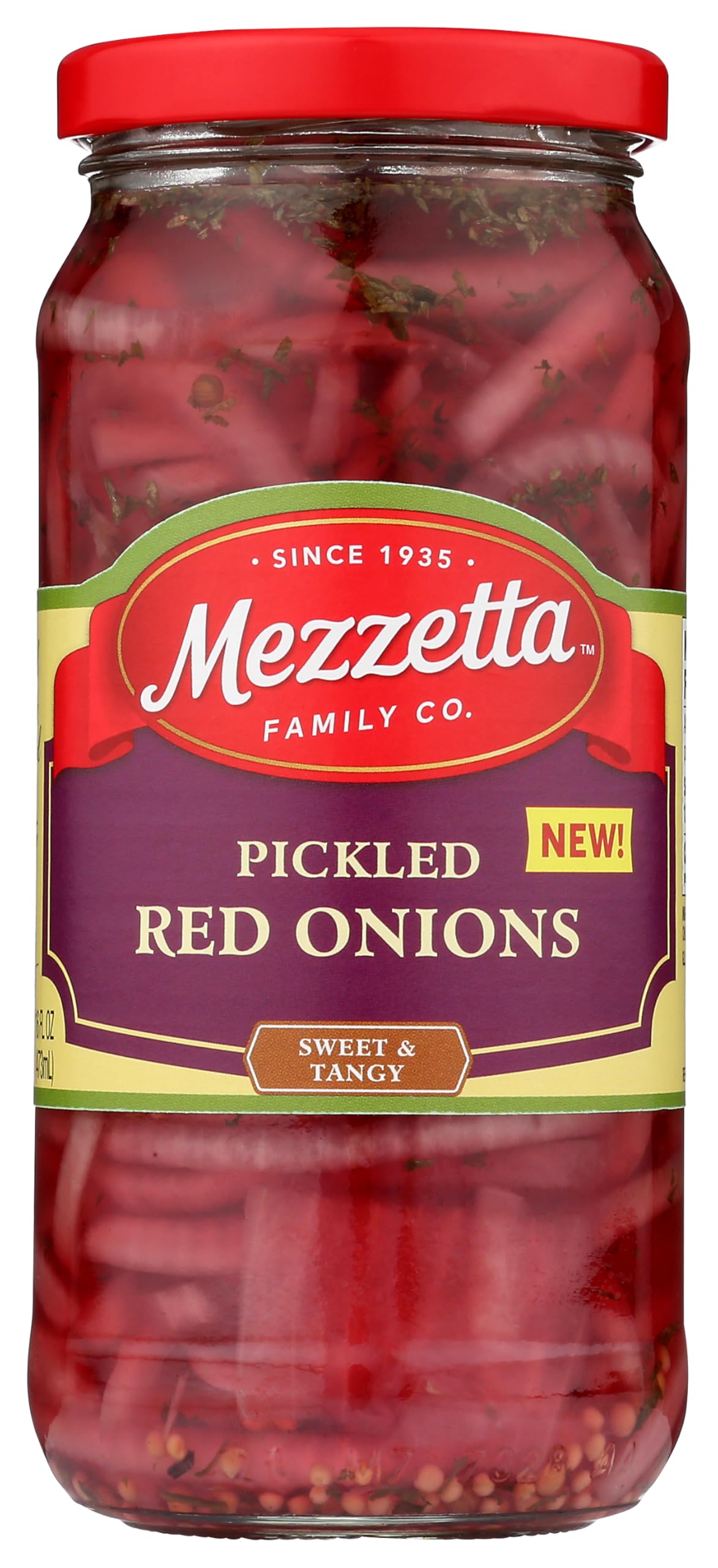Mezzetta Pickled Red Onions, Sweet and Tangy, 16 Oz